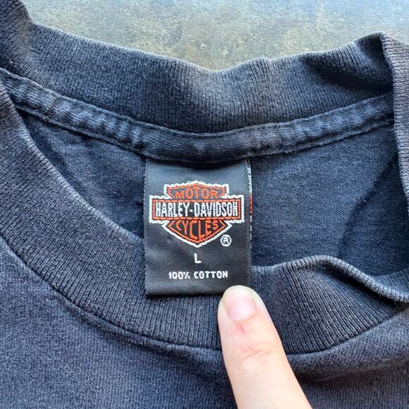 Beautiful Vintage 90s Harley Davidson Center Logo T-shirt - Picture 3 of 5